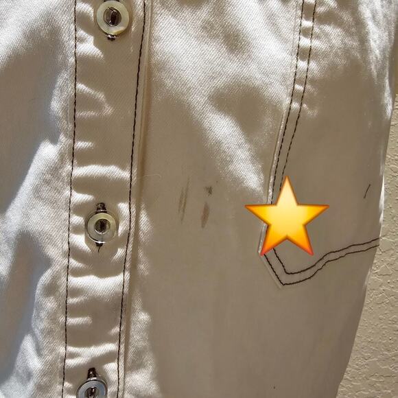 Title: KUT from the Kloth Cream Denim Dress M Classic Vintage Utility **NWT** - Picture 6 of 14